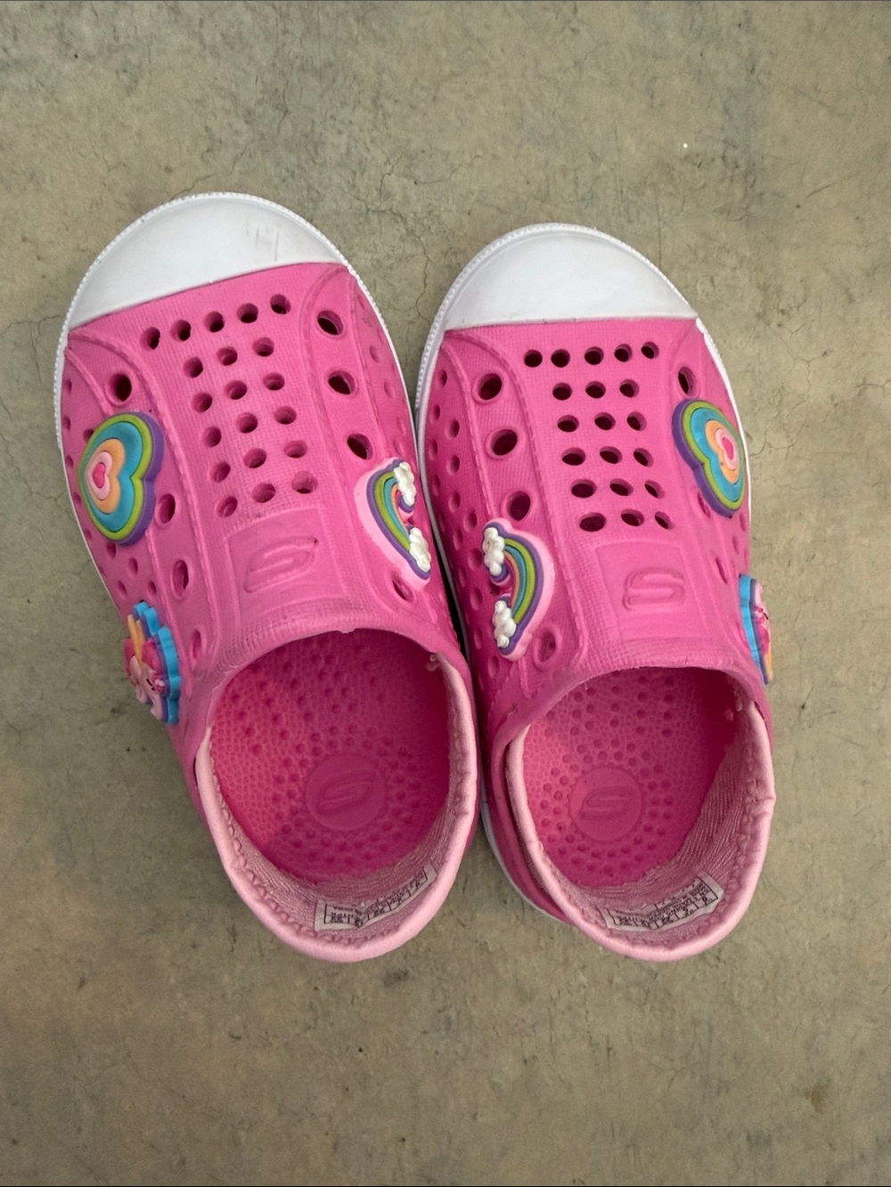 Toddler Skechers Pink Slip-On Clog Shoes Sz 6